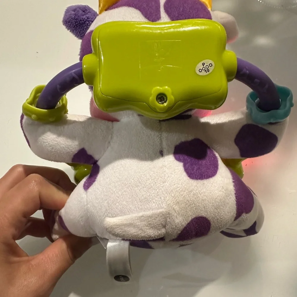 Vtech Purple and Yellow Learning Cow Toy with Rattles